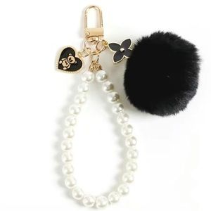 New Pom Pom Pearls Bag Charm and Keychain